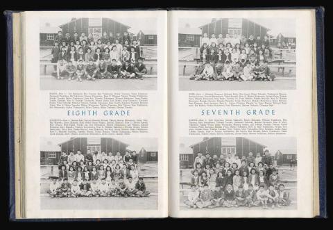 Yearbook pages, seventh and eighth grades, 1944