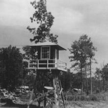 Internment camp guard tower, 1943