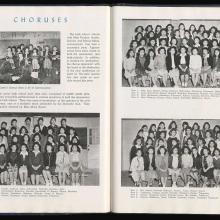 Yearbook pages, school choruses, 1944