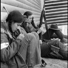 Activists during the occupation, 1973