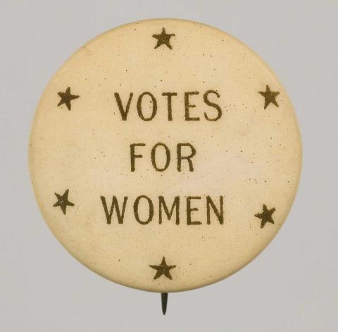 Suffrage button, c. 1910