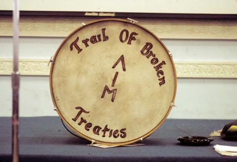 American Indian Movement drum, 1972