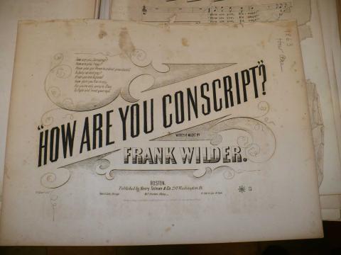 Cover, “How Are You Conscript?” sheet music, 1863