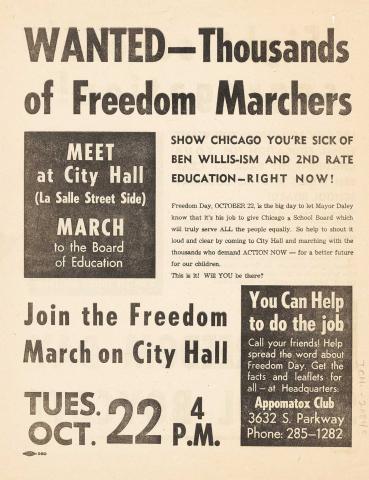 Demonstration flyer (back), 1963