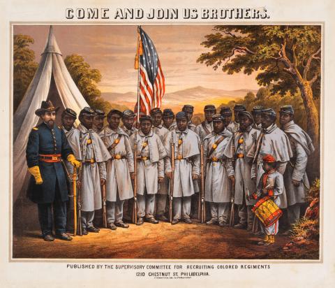 Come and Join Us Brothers recruitment poster, 1863