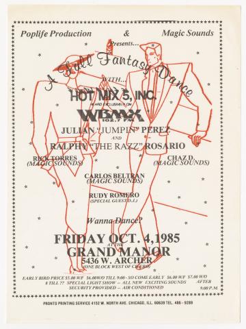 Fall Fantasy Dance flyer, 1985