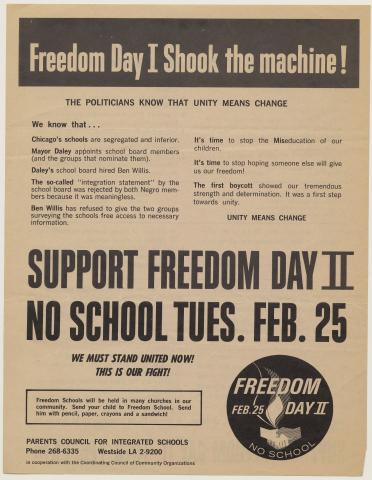 Freedom Day II flyer (front), 1964