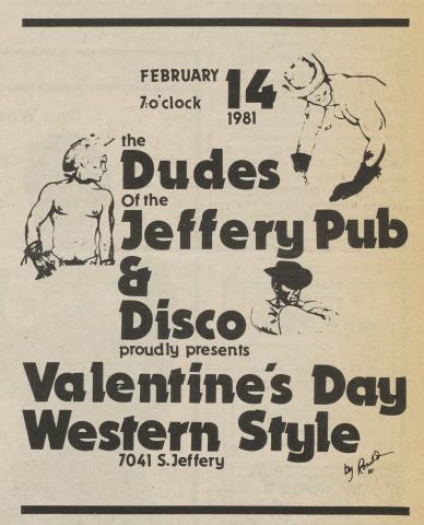 Jeffery Pub and Disco advertisement, 1981