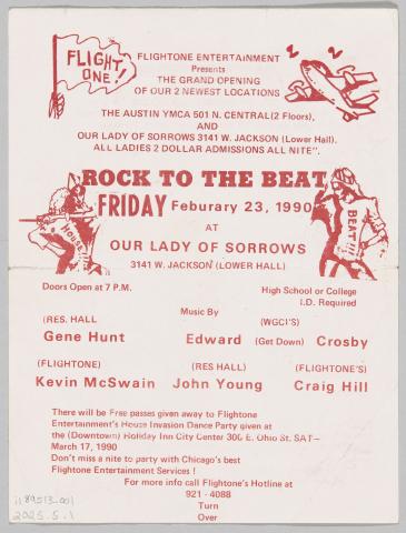 Rock to the Beat flyer, 1990