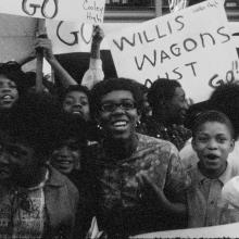 Students at anti-segregation march, 1963
