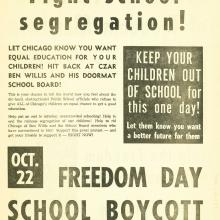 Demonstration flyer (front), 1963