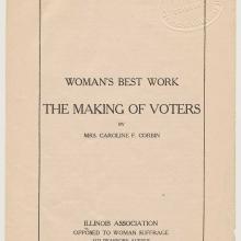 The Making of Voters, anti-suffrage pamphlet, 1912