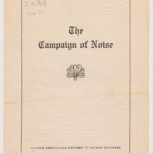 Campaign of Noise, anti-suffrage pamphlet, 1913