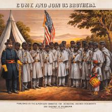 Come and Join Us Brothers recruitment poster, 1863