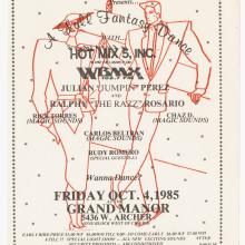 Fall Fantasy Dance flyer, 1985