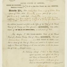 Mary Richardson Jones’s freedom certificates, 1844